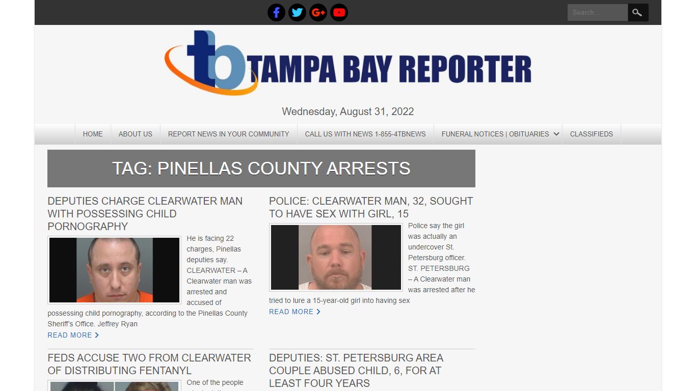 Pinellas County Arrests | Tampa Bay Reporter